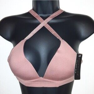 Youmita Lightly Lined Cameo Brown Racerback 32A Bra NWT